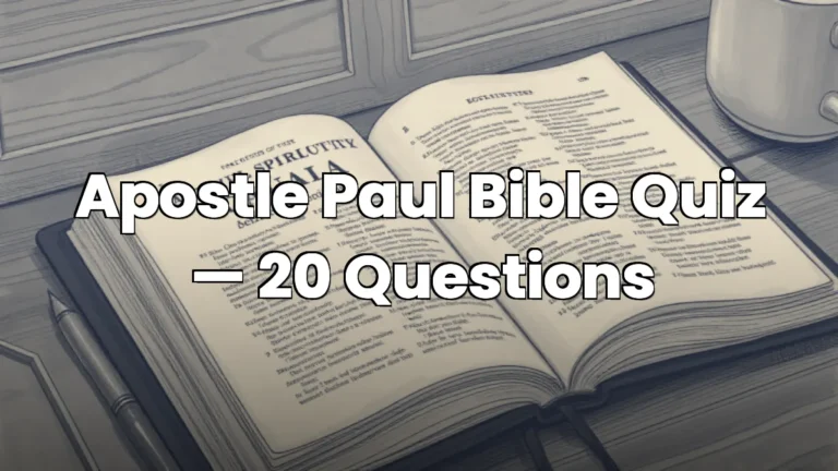 Apostle Paul Bible Quiz — 20 Questions