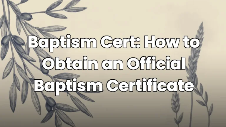 Baptism Cert: How to Obtain an Official Baptism Certificate