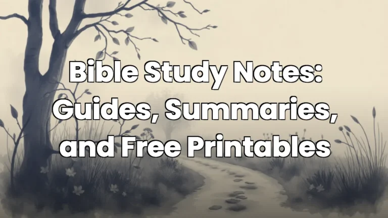 Bible Study Notes: Guides, Summaries, and Free Printables Bible Study Notes: Guides, Summaries, and Free Printables