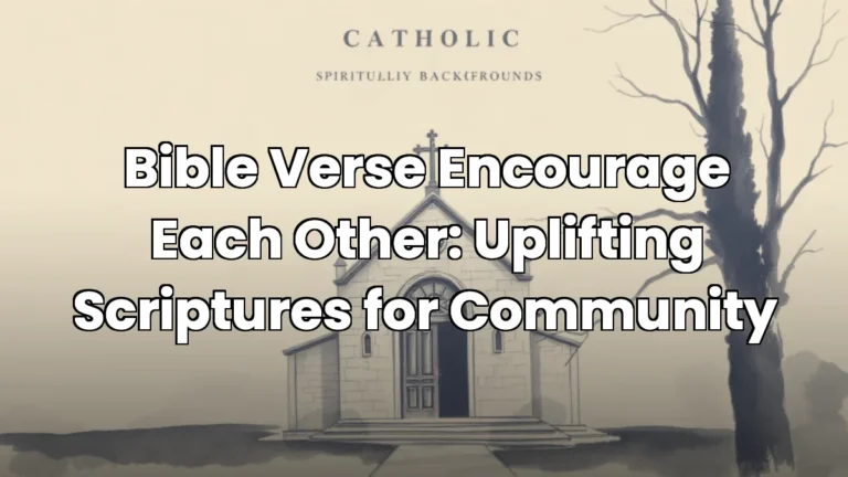 Bible Verse Encourage Each Other: Uplifting Scriptures for Community