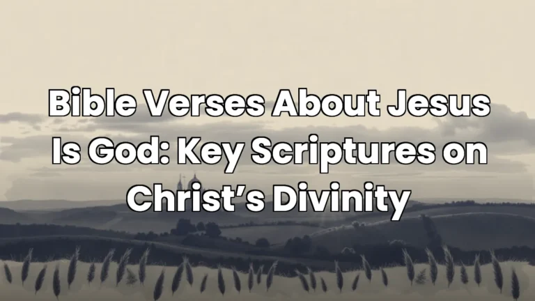Bible Verses About Jesus Is God: Key Scriptures on Christ’s Divinity