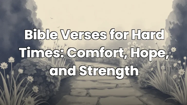 Bible Verses for Hard Times: Comfort, Hope, and Strength