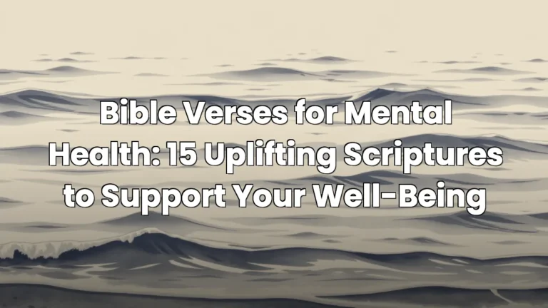 Bible Verses for Mental Health: 15 Uplifting Scriptures to Support Your Well-Being Bible Verses for Mental Health: 15 Uplifting Scriptures to Support Your Well-Being