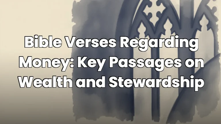 Bible Verses Regarding Money: Key Passages on Wealth and Stewardship