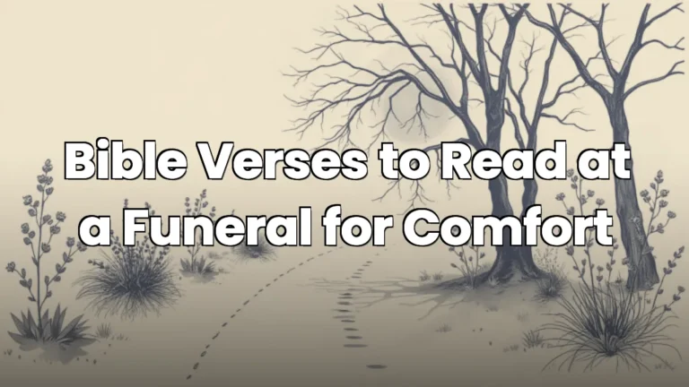 Bible Verses to Read at a Funeral for Comfort