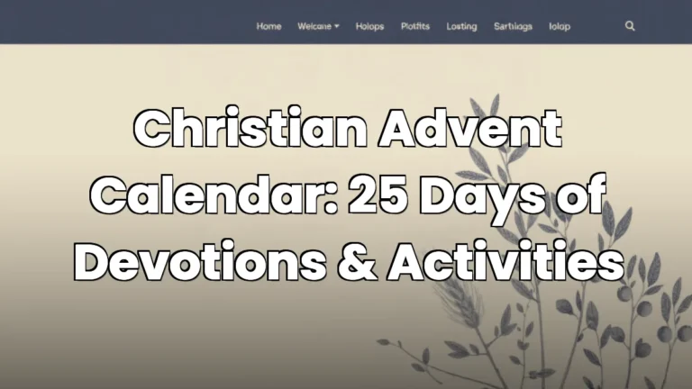 Christian Advent Calendar: 25 Days of Devotions & Activities Christian Advent Calendar: 25 Days of Devotions & Activities