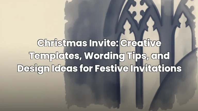 Christmas Invite: Creative Templates, Wording Tips, and Design Ideas for Festive Invitations