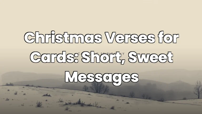 Christmas Verses for Cards: Short, Sweet Messages