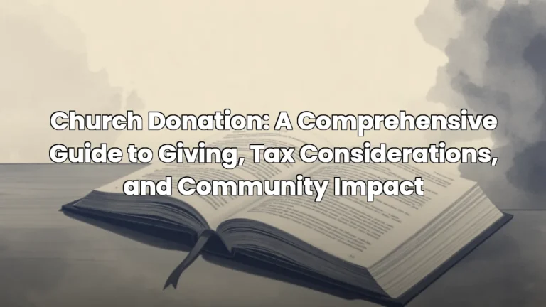 Church Donation: A Comprehensive Guide to Giving, Tax Considerations, and Community Impact Church Donation: A Comprehensive Guide to Giving, Tax Considerations, and Community Impact