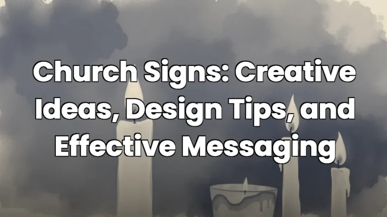 Church Signs: Creative Ideas, Design Tips, and Effective Messaging