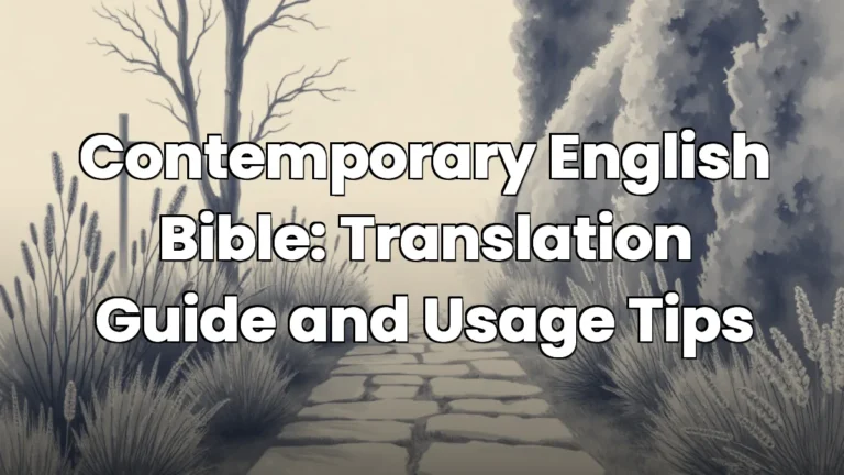 Contemporary English Bible: Translation Guide and Usage Tips