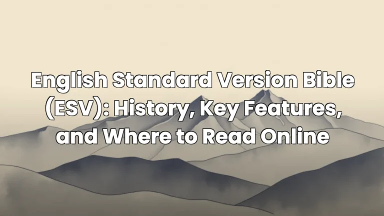 English Standard Version Bible (ESV): History, Key Features, and Where to Read Online