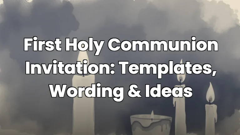 First Holy Communion Invitation: Templates, Wording & Ideas