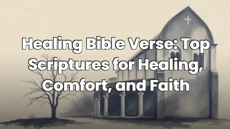 Healing Bible Verse: Top Scriptures for Healing, Comfort, and Faith
