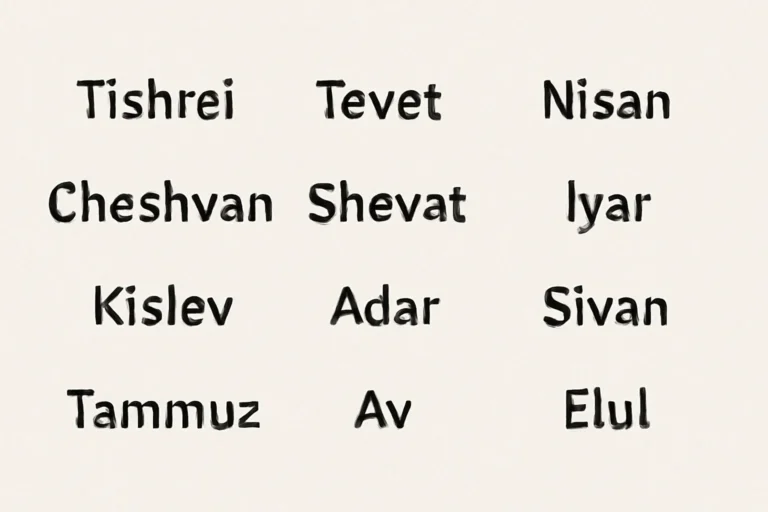 Hebrew Calendar Months in Order: Names and Sequence hebrew calendar months in order
