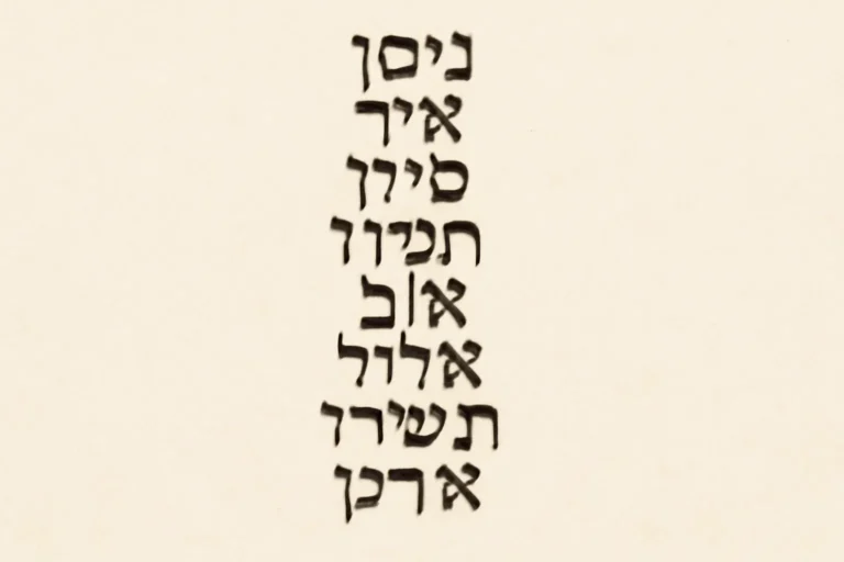 Hebrew Months in Order: A Complete Guide to the Jewish Calendar Months hebrew months in order