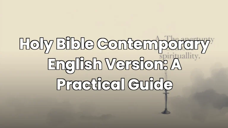 Holy Bible Contemporary English Version: A Practical Guide