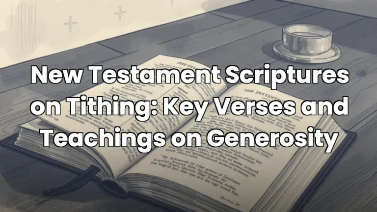 New Testament Scriptures on Tithing: Key Verses and Teachings on Generosity