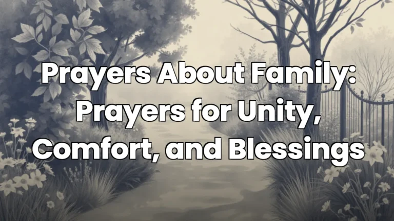 Prayers About Family: Prayers for Unity, Comfort, and Blessings