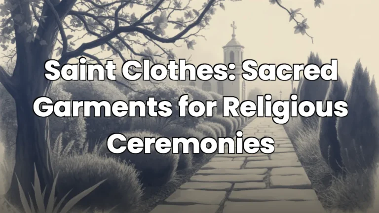 Saint Clothes: Sacred Garments for Religious Ceremonies