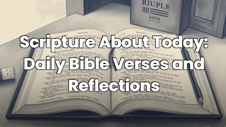 Scripture About Today: Daily Bible Verses and Reflections