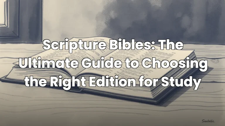 Scripture Bibles: The Ultimate Guide to Choosing the Right Edition for Study