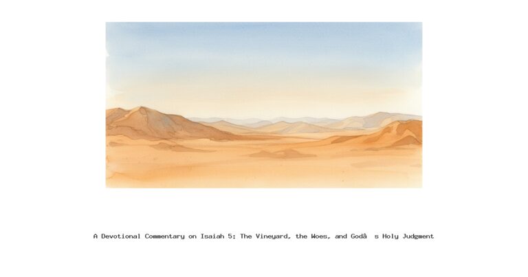 A Devotional Commentary on Isaiah 5: The Vineyard, the Woes, and God’s Holy Judgment