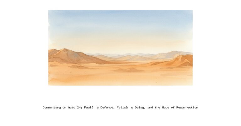 Commentary on Acts 24: Paul’s Defense, Felix’s Delay, and the Hope of Resurrection Commentary on Acts 24: Paul’s Defense, Felix’s Delay, and the Hope of Resurrection