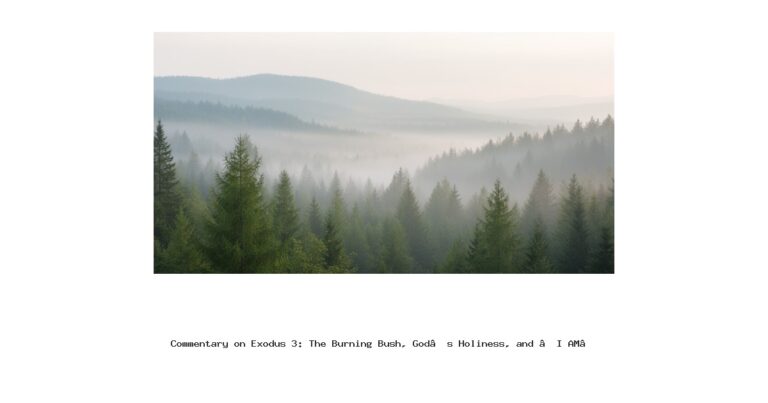 Commentary on Exodus 3: The Burning Bush, God’s Holiness, and “I AM”