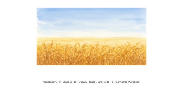 Commentary on Genesis 38: Judah, Tamar, and God’s Righteous Purposes