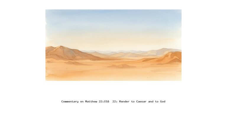 Commentary on Matthew 22:15–22: Render to Caesar and to God Commentary on Matthew 22:15–22: Render to Caesar and to God