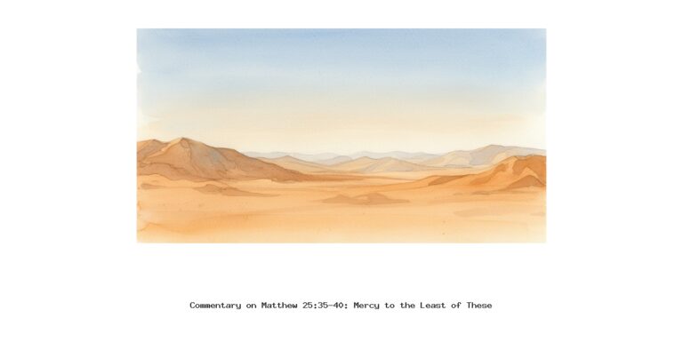 Commentary on Matthew 25:35-40: Mercy to the Least of These