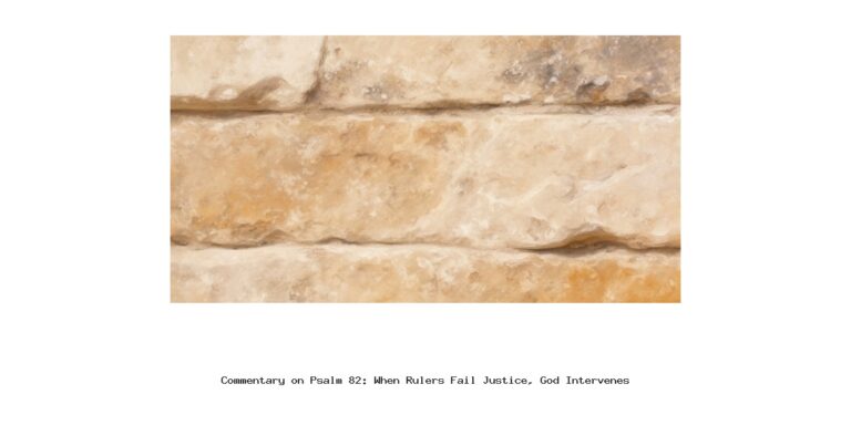 Commentary on Psalm 82: When Rulers Fail Justice, God Intervenes