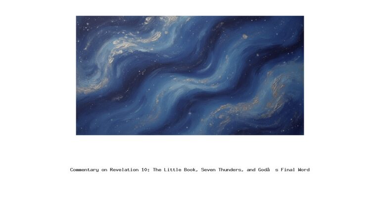 Commentary on Revelation 10: The Little Book, Seven Thunders, and God’s Final Word