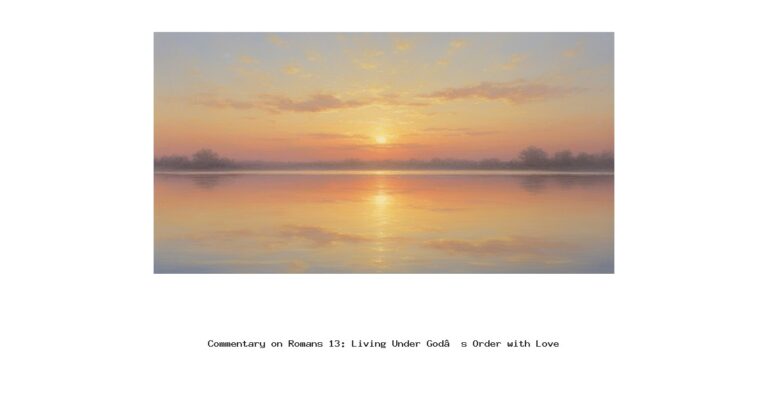 Commentary on Romans 13: Living Under God’s Order with Love